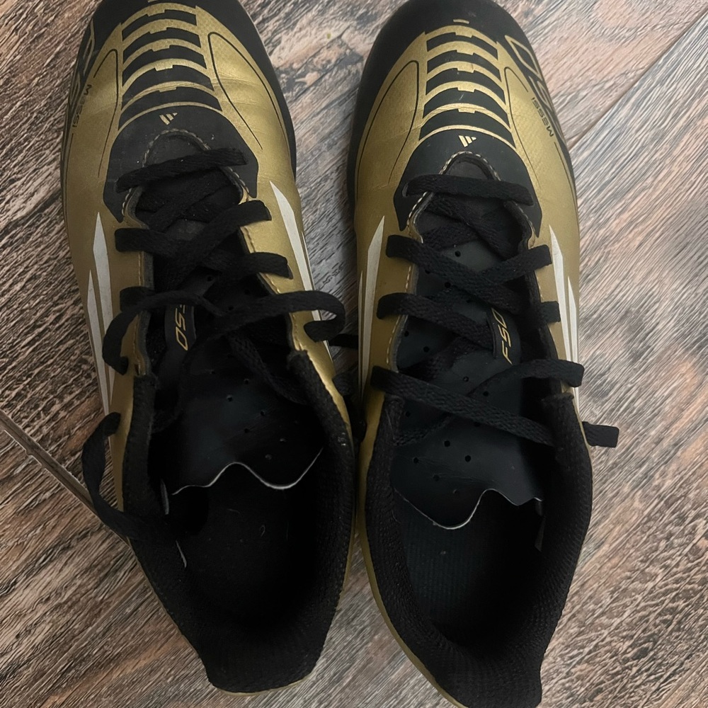 Adidas F50 Gold and Black Cleats - Picture 2 of 4